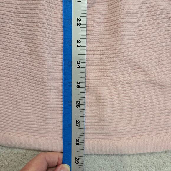 Talbots Short Sleeve Ribbed Knit Top Sweater Sz M Pink Minimalist Capsule - Picture 8 of 9